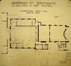 Plan for public air raid shelter in Compton Road